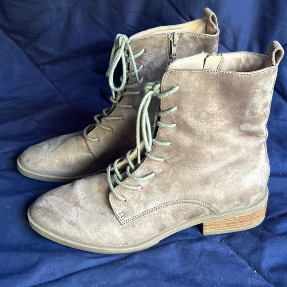 Journee Collection Shoes - Journee Collection Taupe Lace-Up Boots